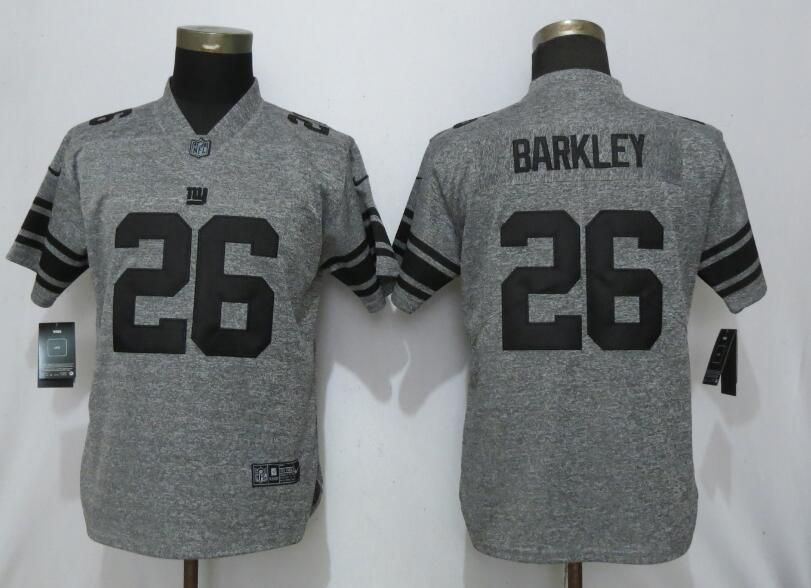 Women New York Giants #26 Barkley Gray 2019 Nike Vapor Untouchable Stitched Gridiron Gray Limited NFL Jerseys